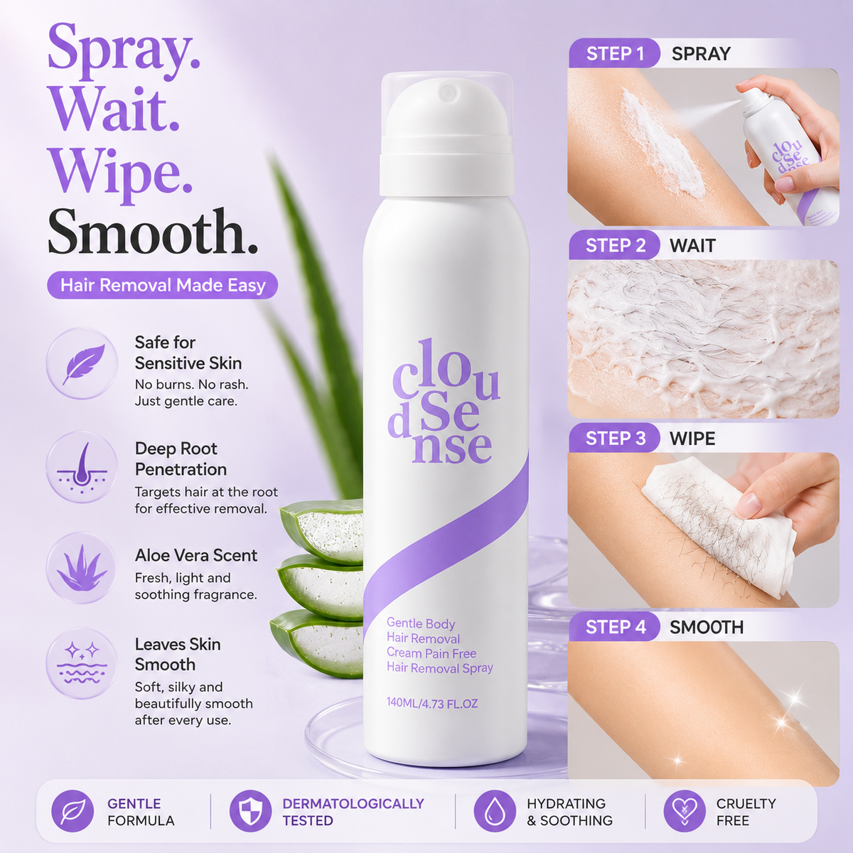 Sensitive Hair Removal Spray