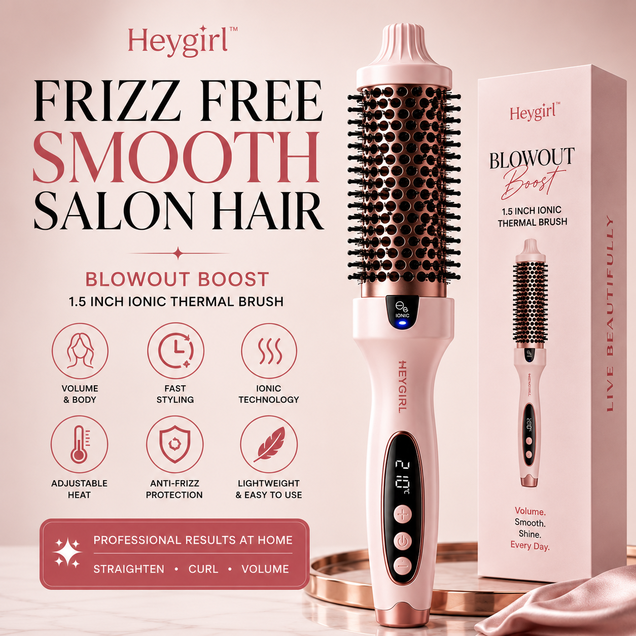 HeyGirl™ 5-in-1 Ionic Blowout Brush