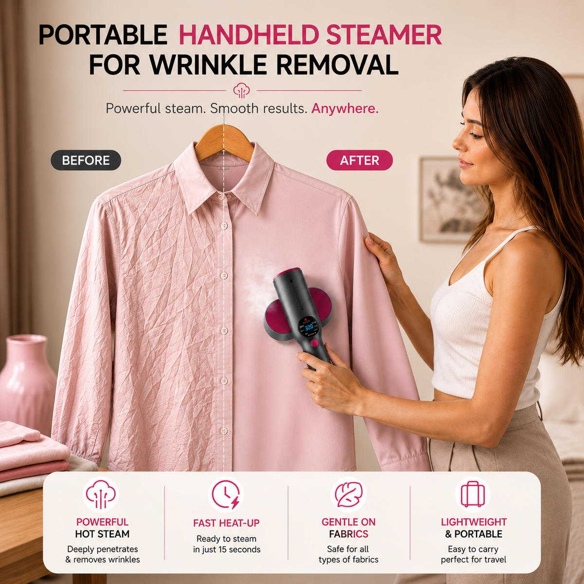 2 in 1 Smart Portable Steam Iron