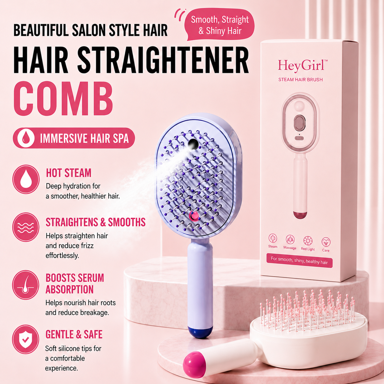 HeyGirl™ Steam Hairbrush